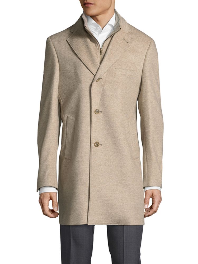 Шерстяное пальто в стиле «автомобиль» Saks Fifth Avenue, цвет Oatmeal