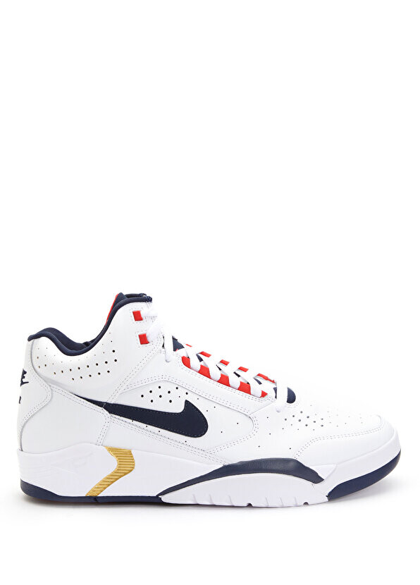

Белые мужские кожаные кроссовки air flight lite mid white Nike