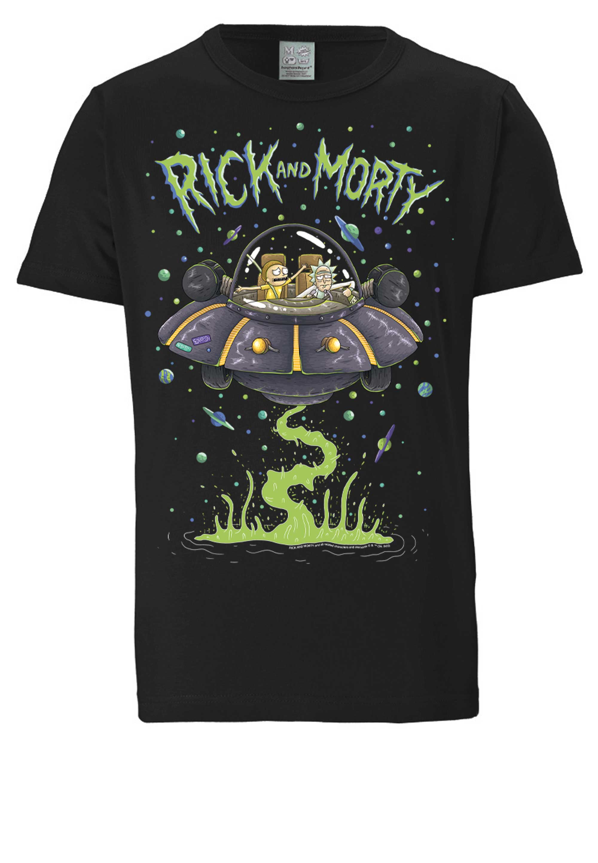 

Футболка Logoshirt Rick & Morty Raumschiff, черный