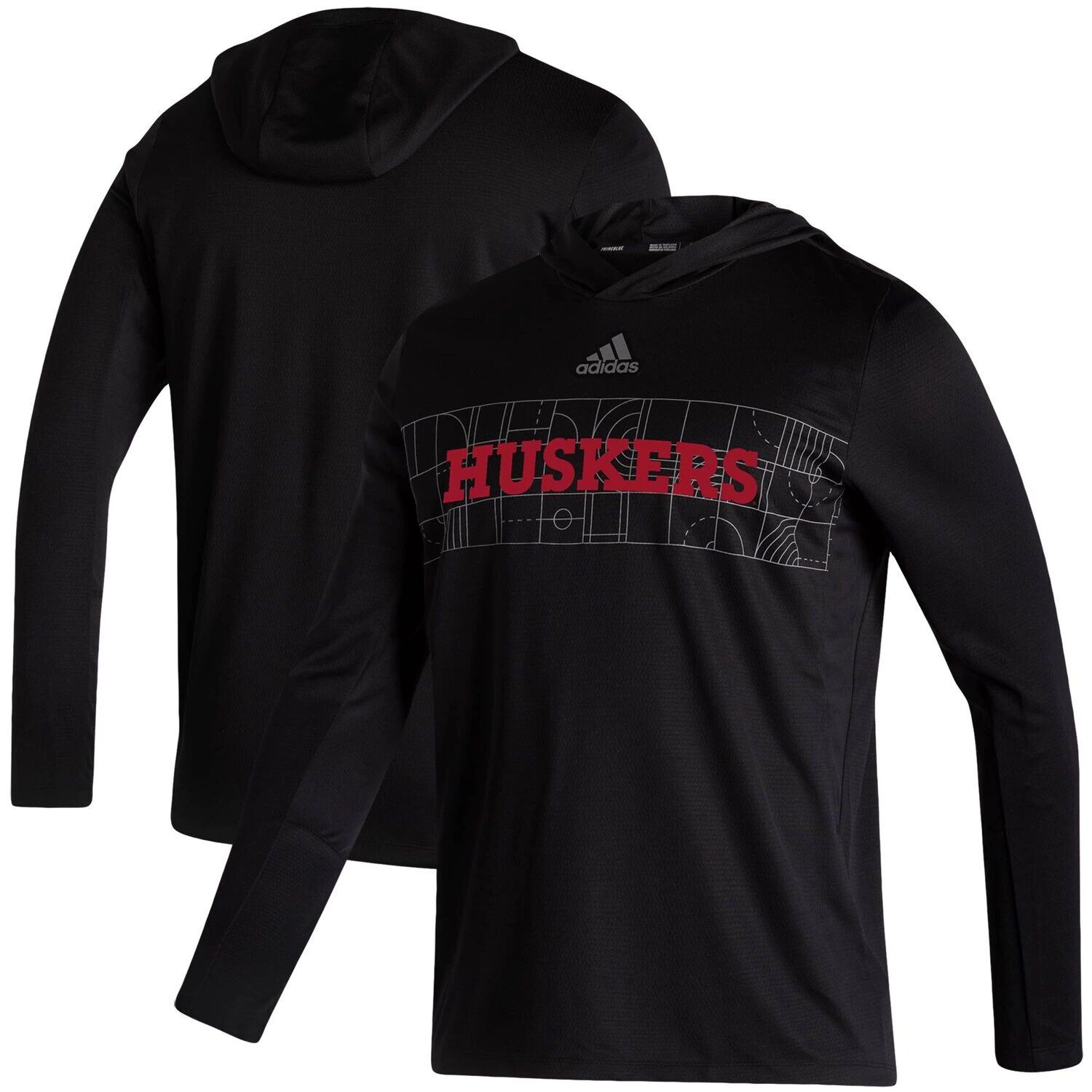 

Мужская футболка adidas Black Nebraska Huskers Playoff Pack HEAT READY Training Hoodie с длинным рукавом
