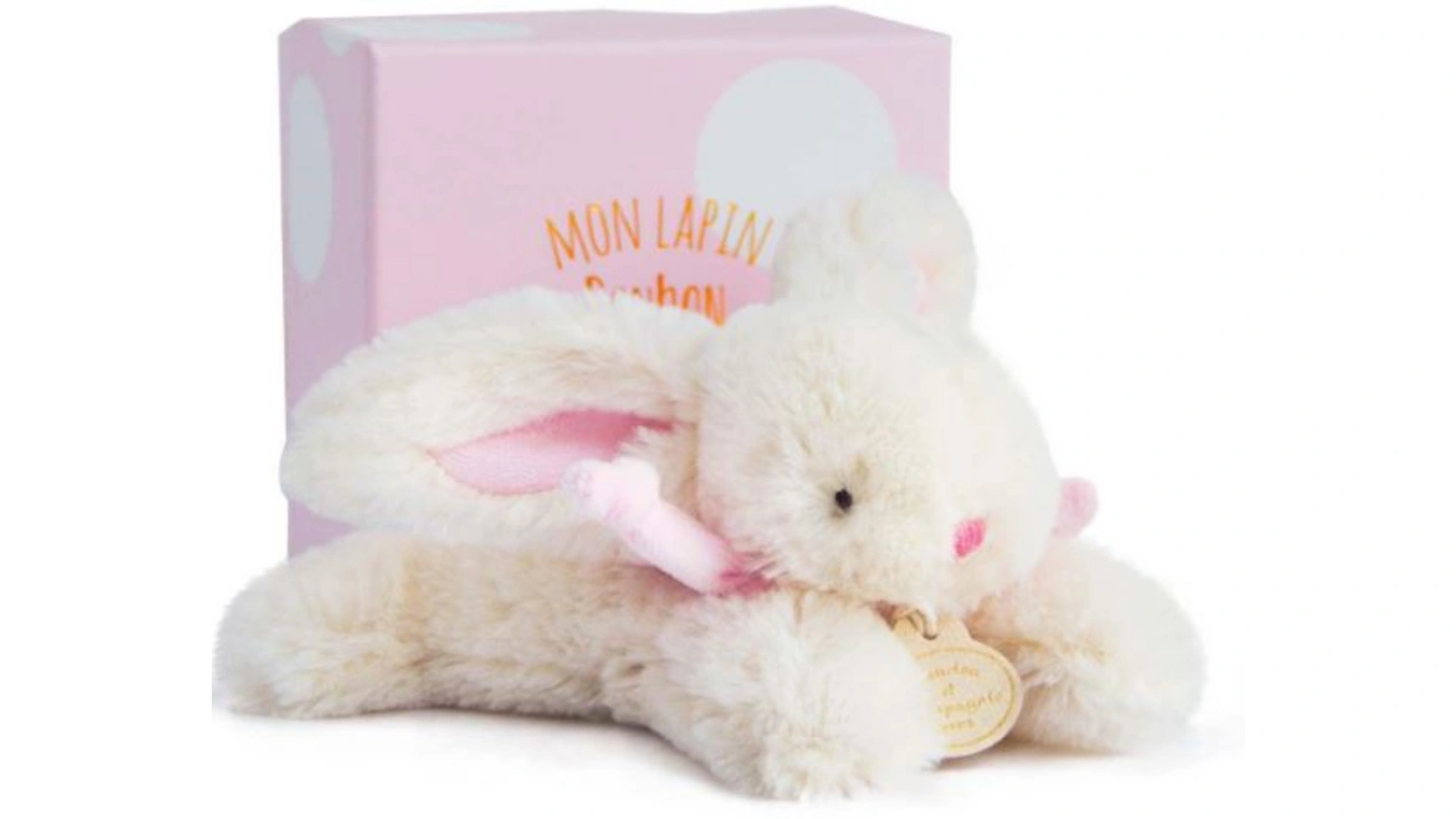 Doudou Мягкая игрушка розовый конфетный кролик 16 см цена и фото