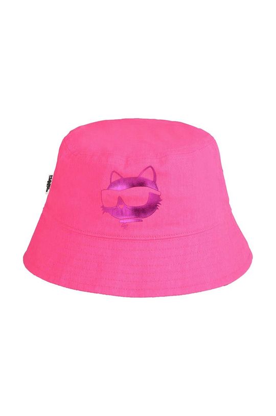 Karl Lagerfeld Детская хлопковая шапка, розовый