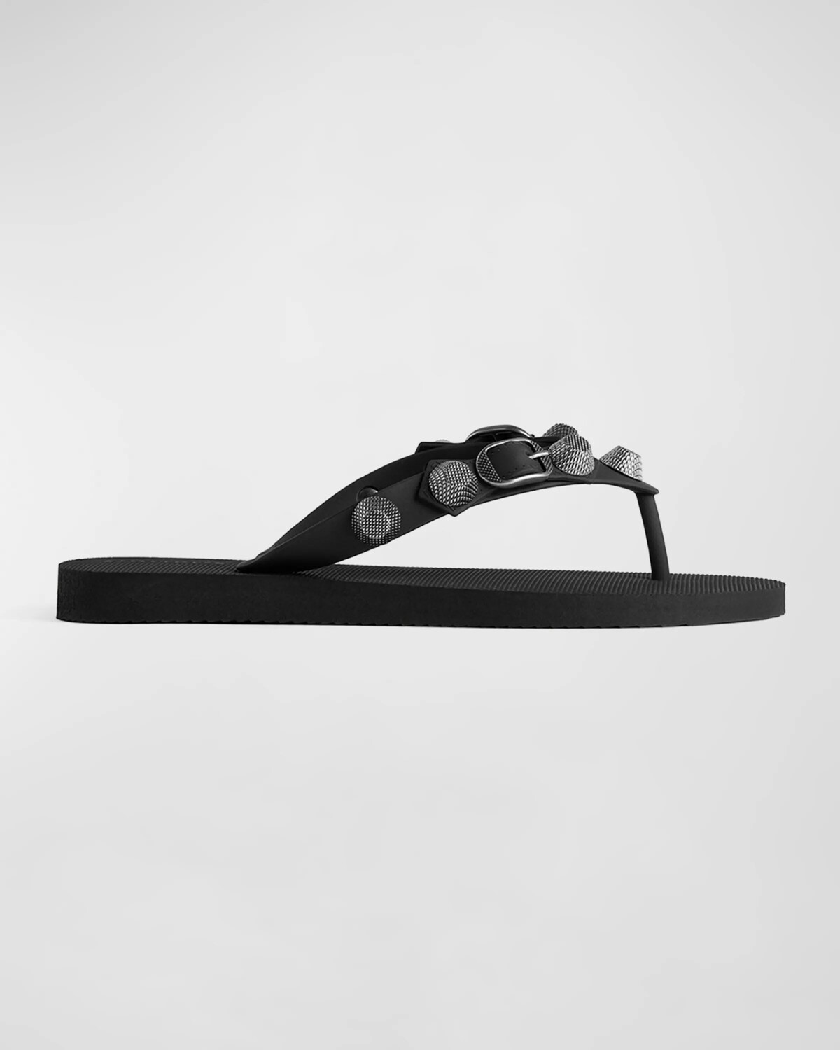 

Сандалии Cagole с заклепками Balenciaga, цвет Black/Silver