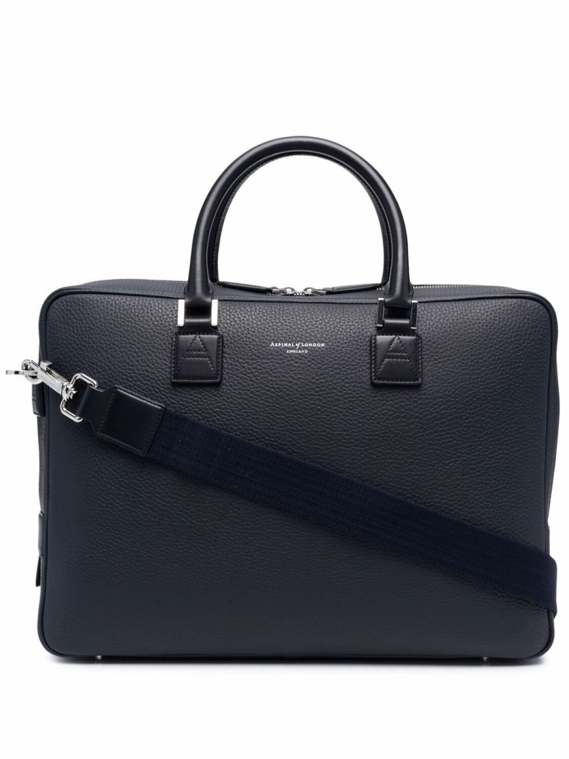 

Aspinal Of London портфель Mount Street из зернистой кожи, синий