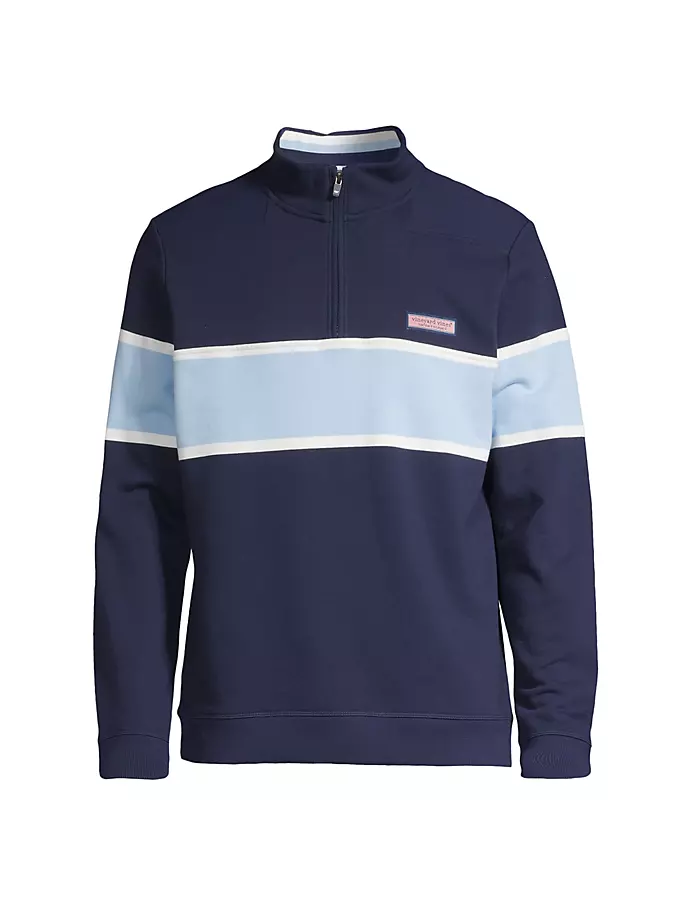 

Рубашка Varsity с молнией на четверть Vineyard Vines, цвет nautical navy