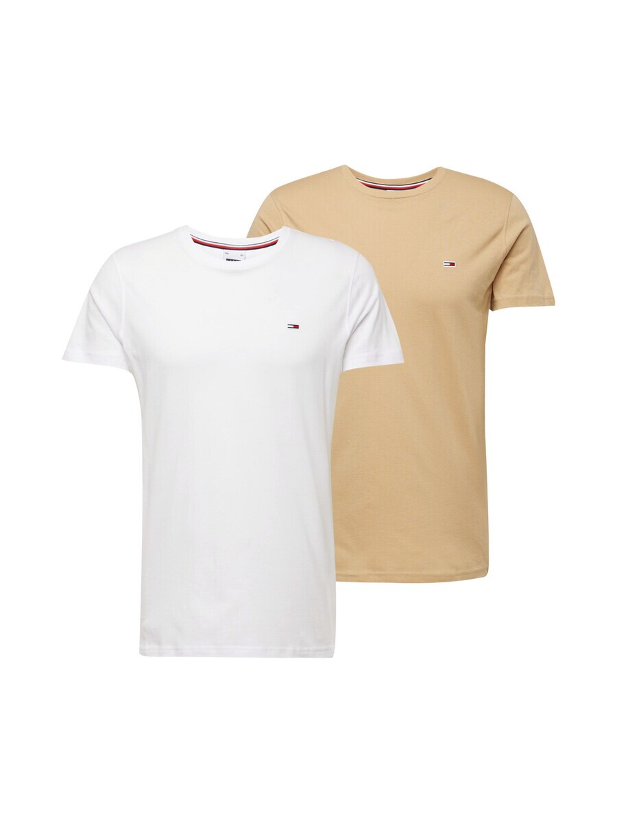 

Футболка Tommy Jeans, цвет Camel/White