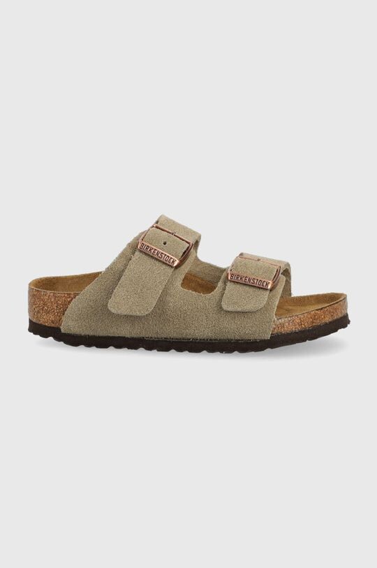 

Детские замшевые тапочки Birkenstock, бежевый