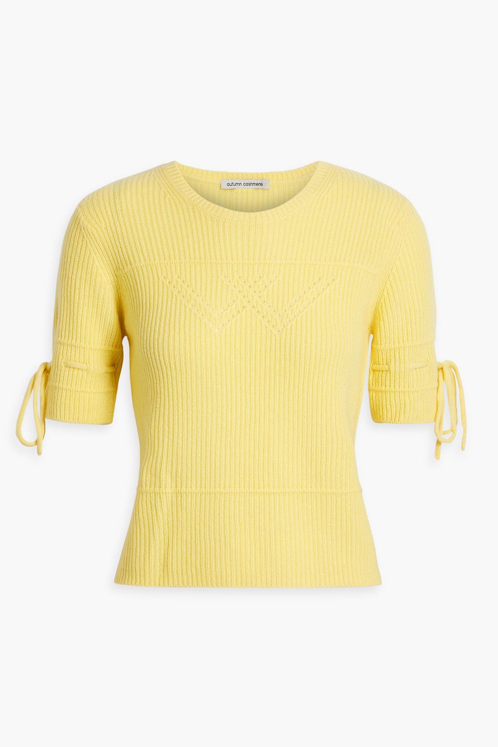 Кашемировый свитер вязки «пуэнтель» AUTUMN CASHMERE, желтый