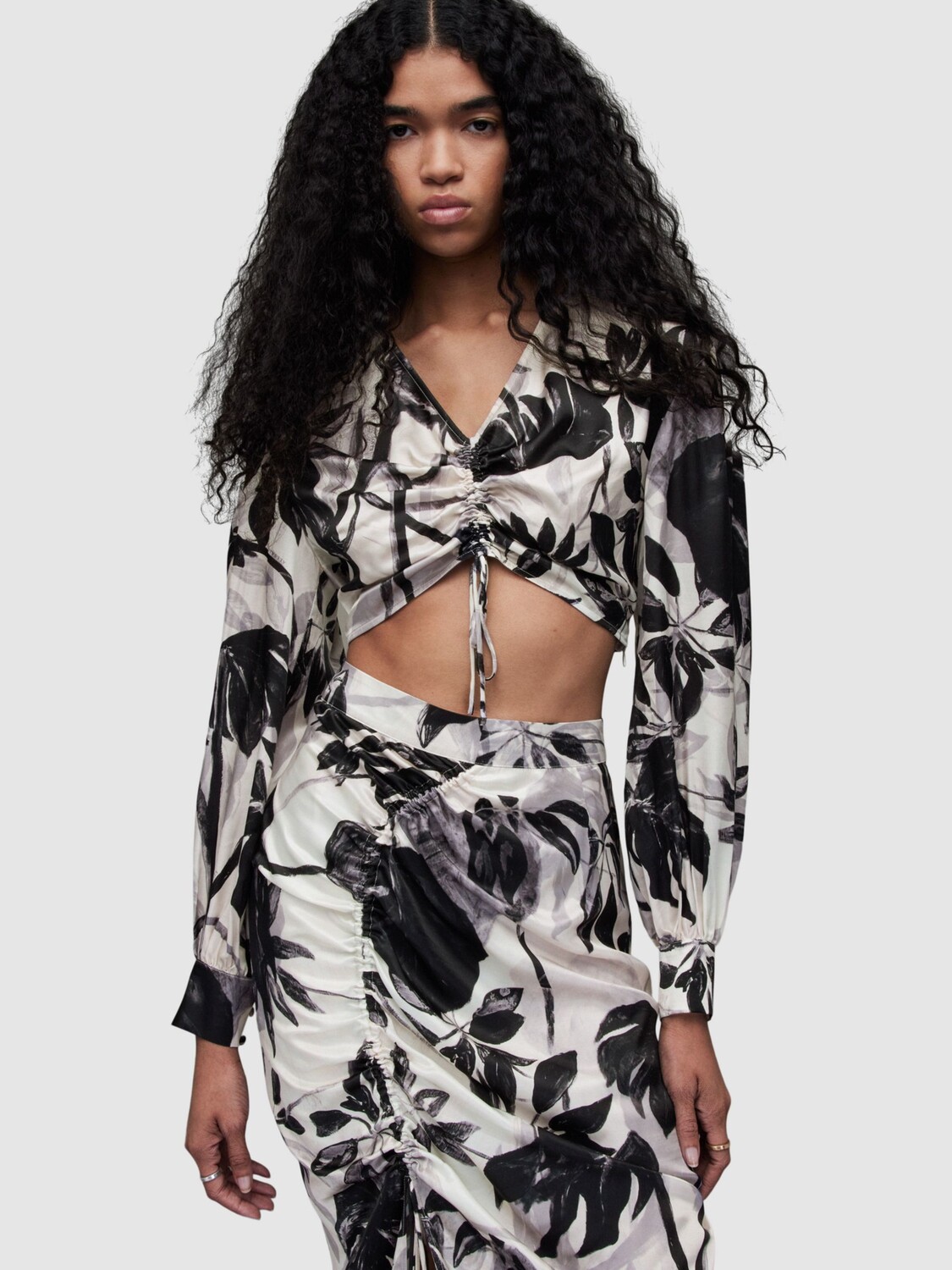 

Топ AllSaints Carla Jackie, Белый/Черный