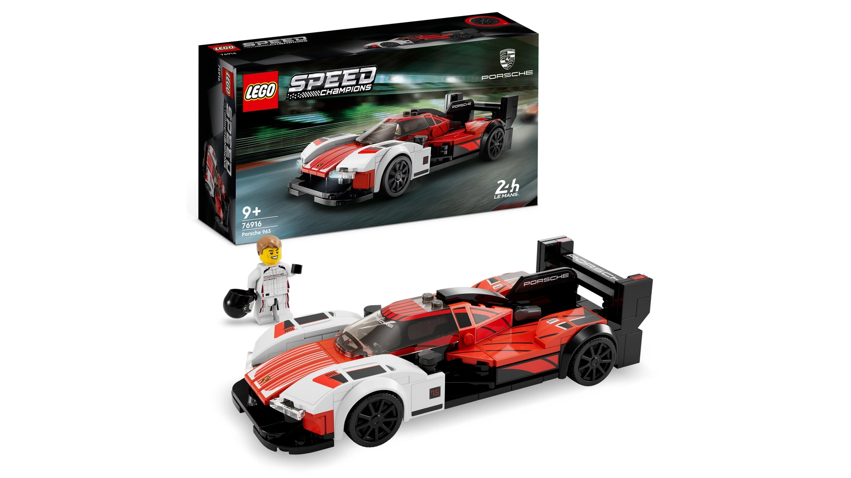 Lego Speed ​​​​Champions Porsche 963, игрушечная модель автомобиля pagani design men