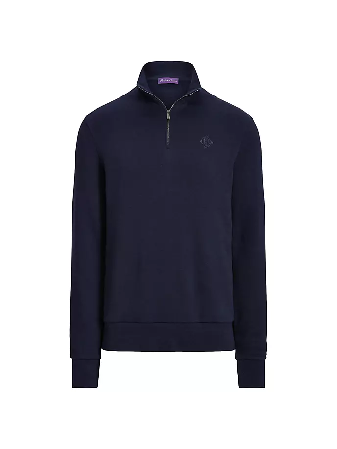 

Свитер с молнией длиной до четверти Ralph Lauren Purple Label, темно-синий