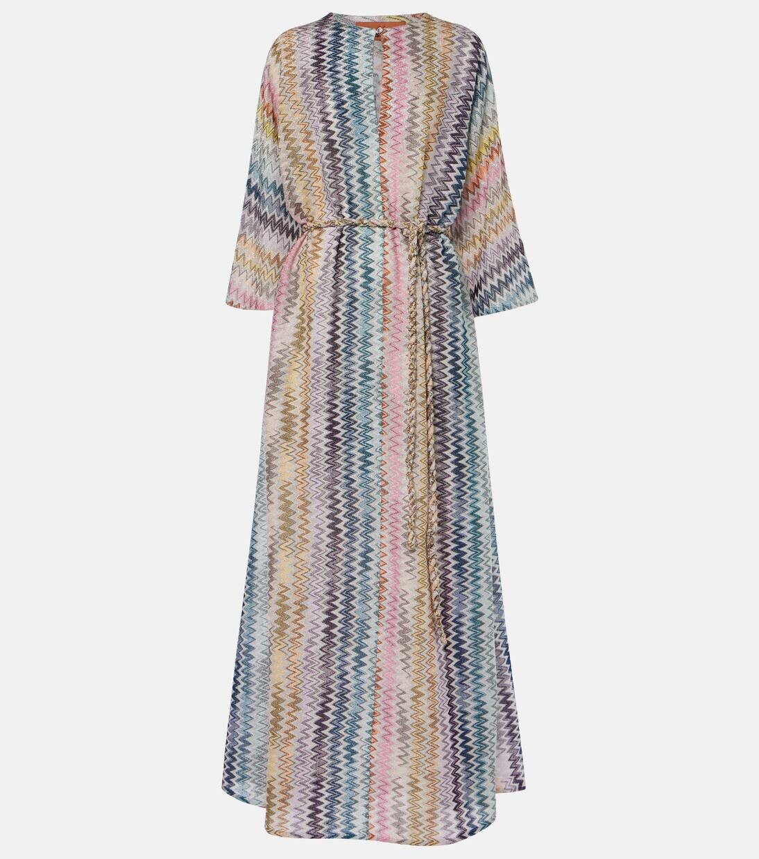 

Длинное платье из ламе с пайетками Missoni, цвет multispace-dyedwsilverbase