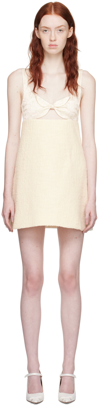 

Мини-платье Off-White с бантом Shushu/Tong