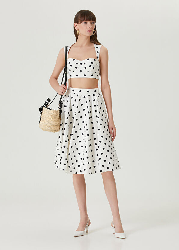 

Юбка миди в горошек Dolce&Gabbana, белый
