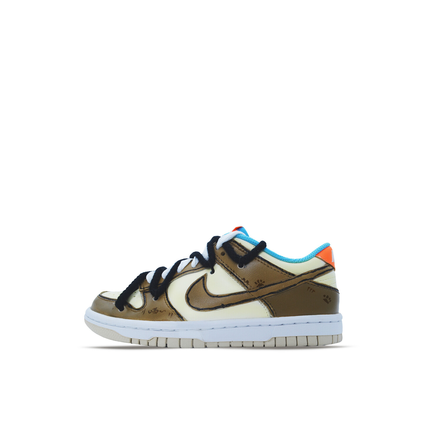 

Кроссовки Nike Dunk Skateboarding Shoes Women's Low-top White/Brown, коричневый
