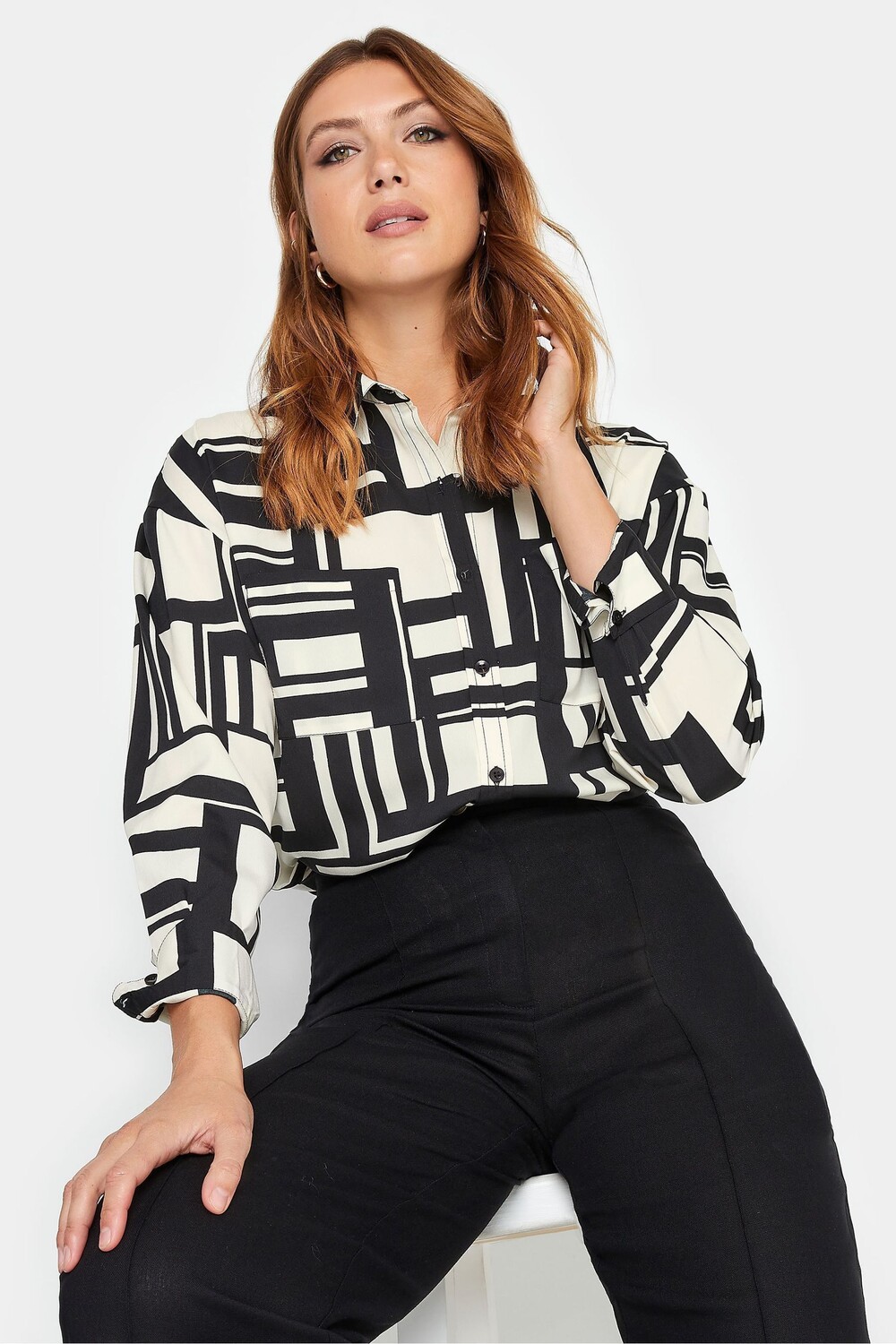 

Удлиненная рубашка с принтом Long Tall Sally, черный