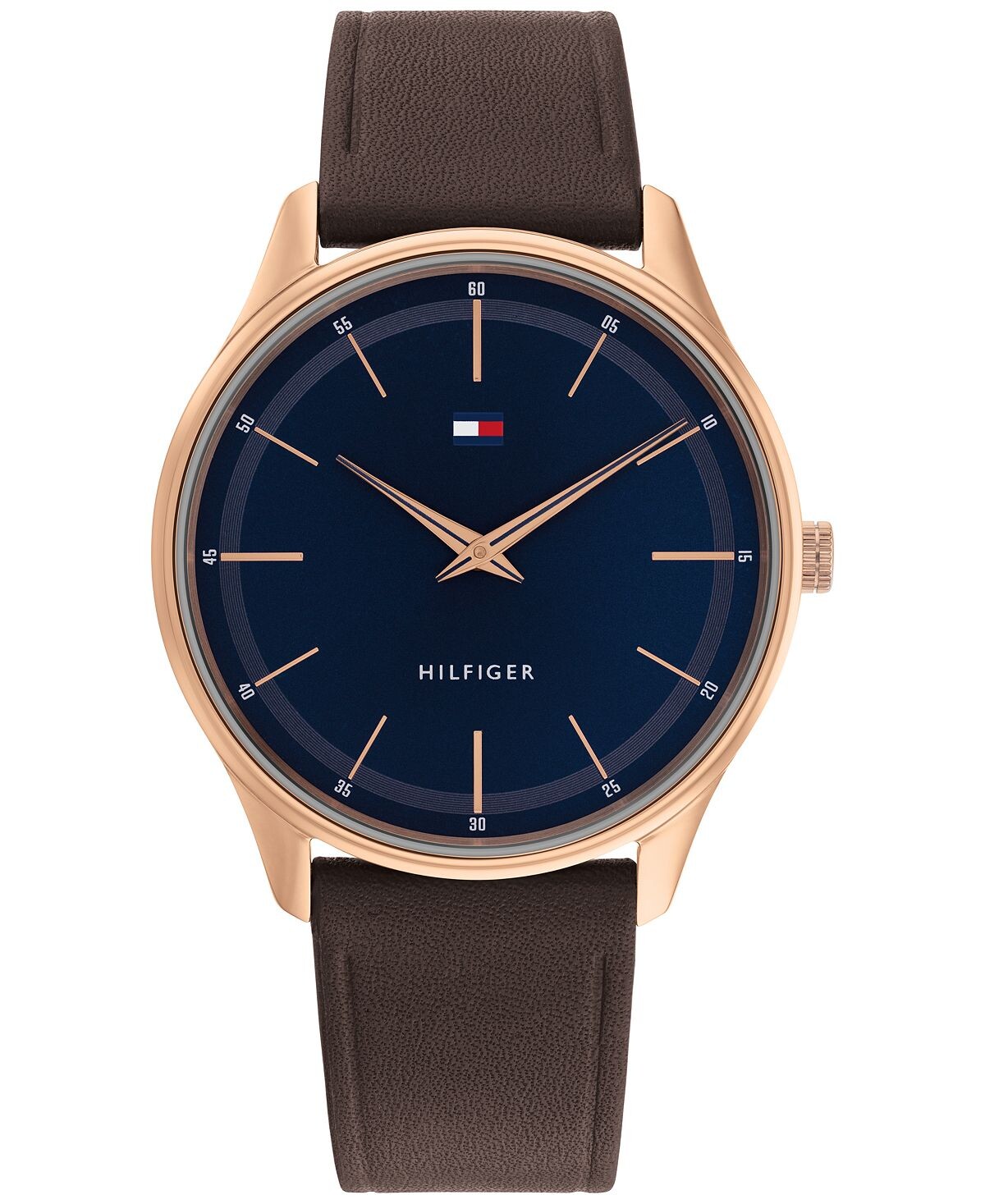 

Мужские часы с коричневым кожаным ремешком, 40 мм Tommy Hilfiger