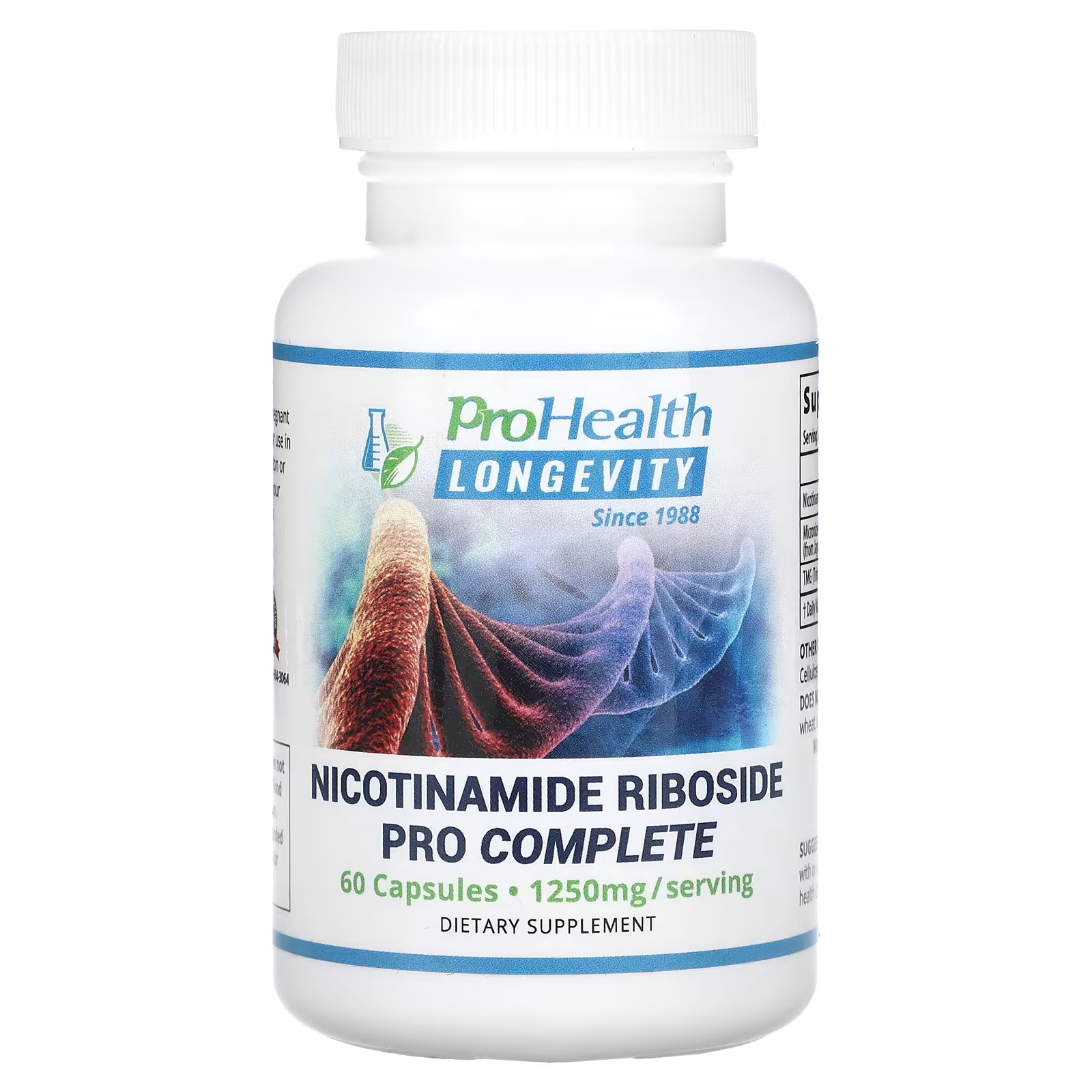 ProHealth Longevity Никотинамид Рибозид Pro Complete, 60 капсул prohealth longevity никотинамид рибозид про 500 250 мг 60 капсул