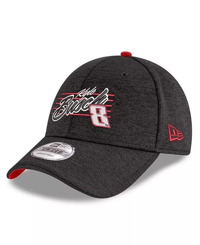 

Мужская черная кепка с регулируемым надписью Kyle Busch 9FORTY New Era, черный