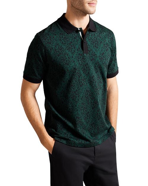 

Жаккардовая рубашка-поло Ealis с короткими рукавами Ted Baker, цвет Green