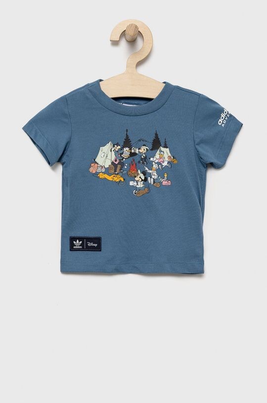

Детская хлопковая футболка adidas Originals, фиолетовый