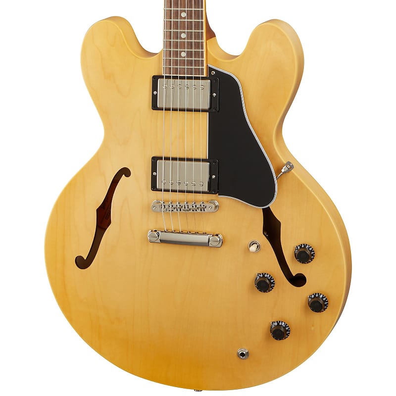 Электрогитара Gibson ES-335 Satin Semi-Hollow Guitar - Satin Vintage Natural