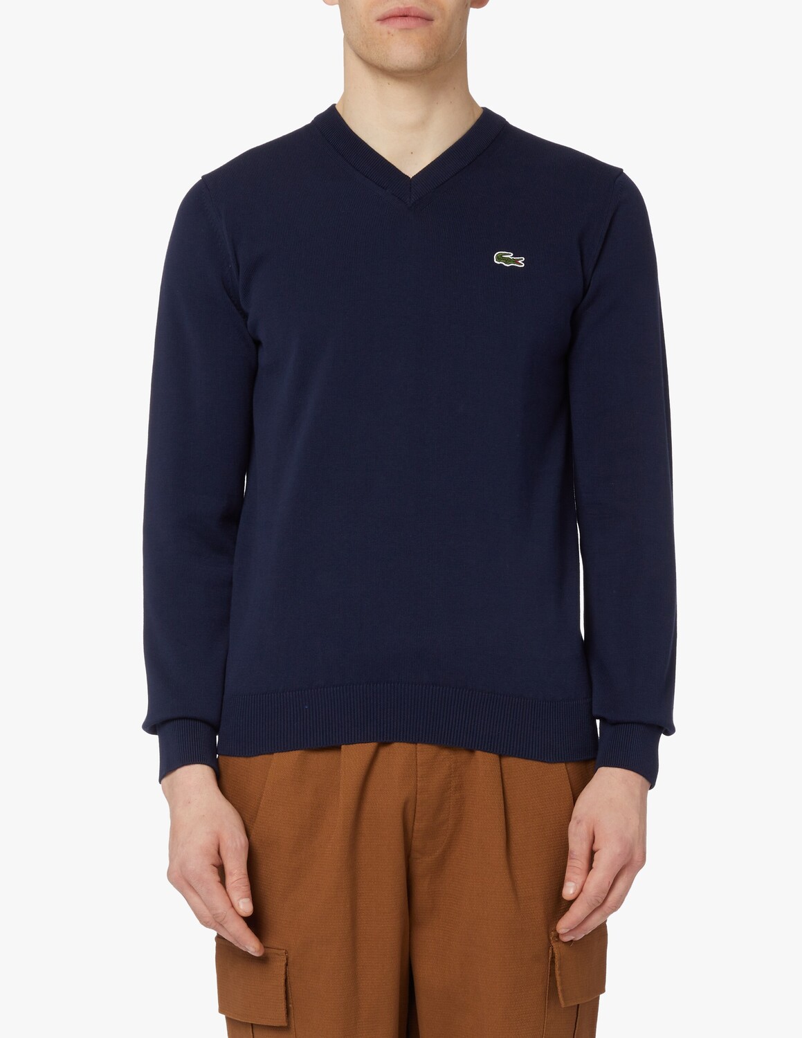 

Базовый джемпер с v-образным вырезом Lacoste, синий