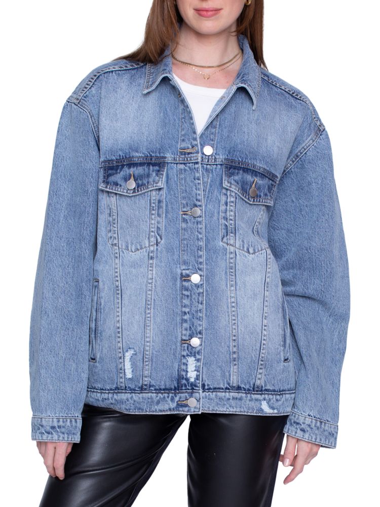 Джинсовая куртка с потертостями Blue Revival, цвет Nashville