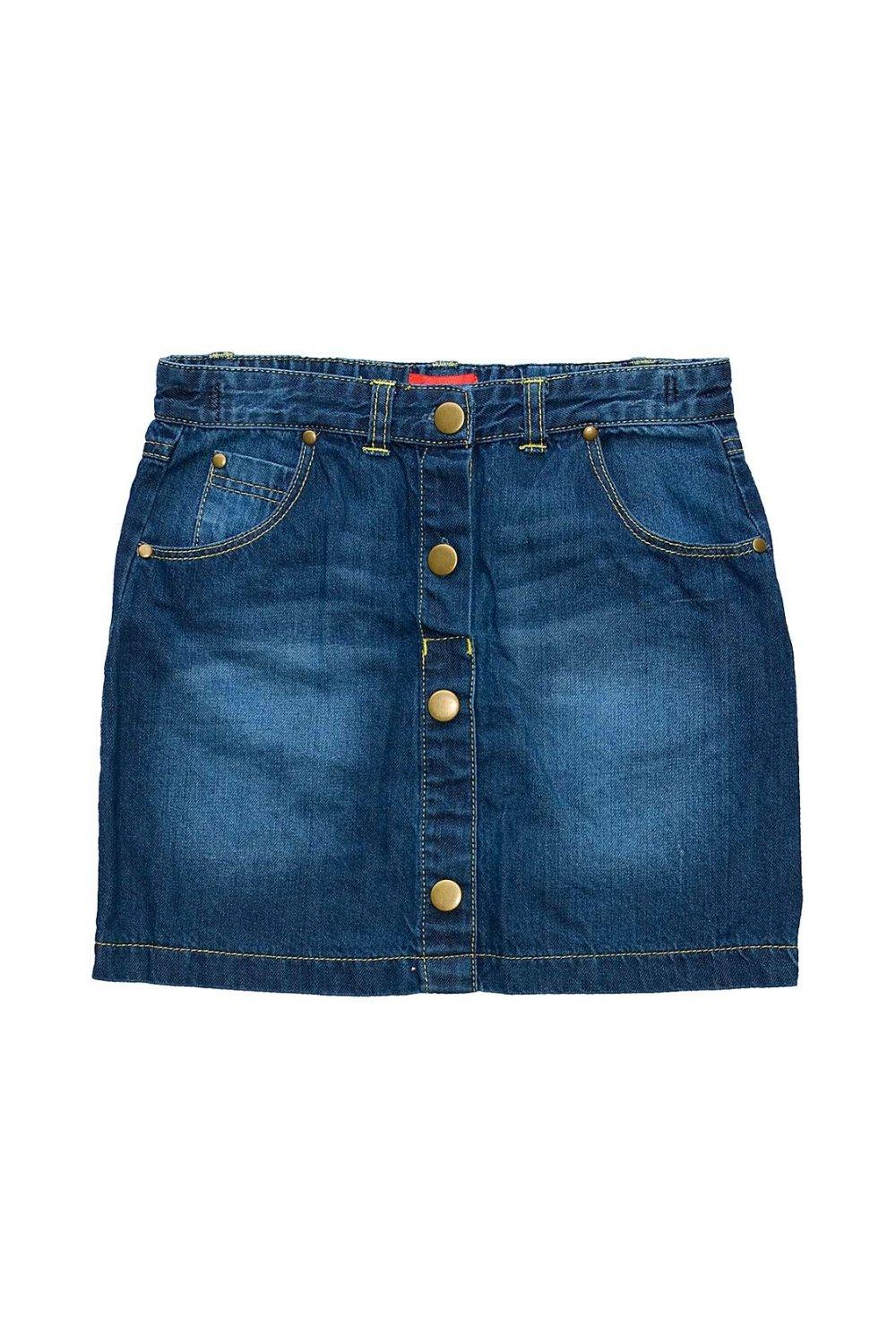 Джинсовая юбка на пуговицах Cozy n Dozy, синий юбка guess джинсовая мини карманы размер 27 черный