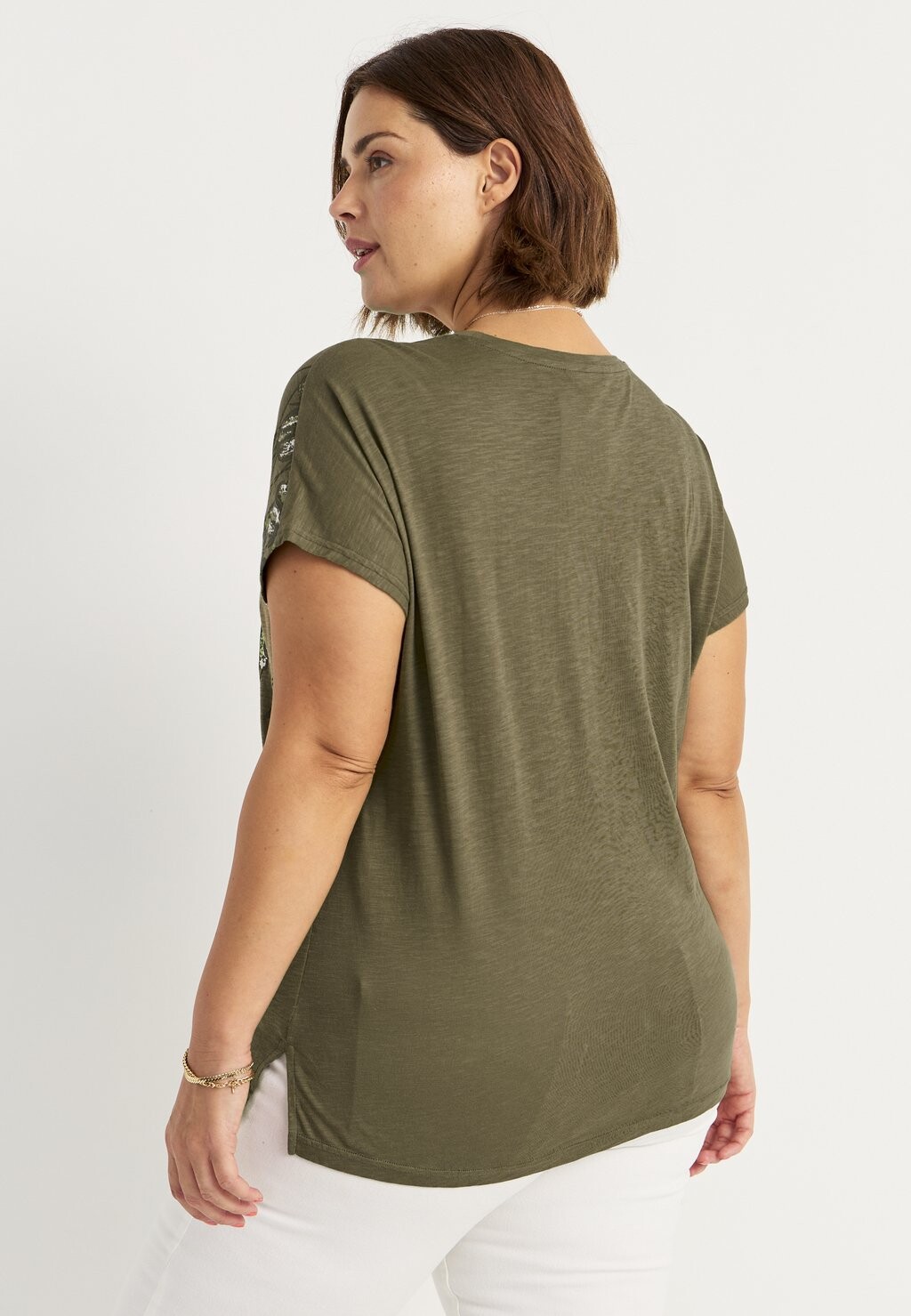 

Футболка с принтом WITH SHORT SLEEVES Cellbes of Sweden, хаки