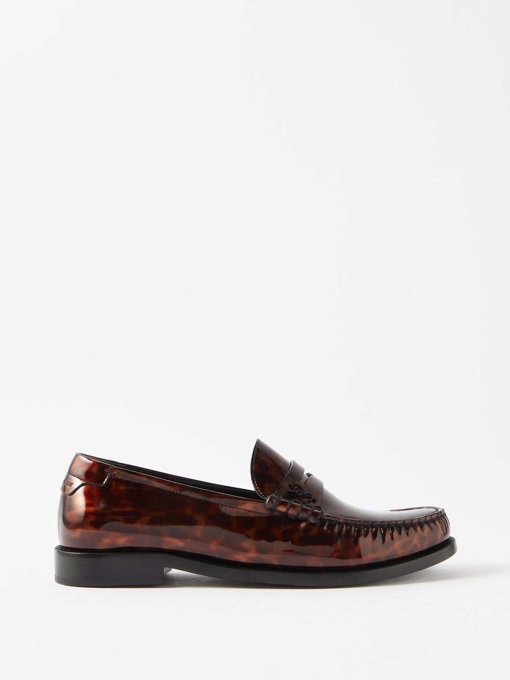 

Le loafer кожаные лоферы черепахового цвета Saint Laurent, коричневый