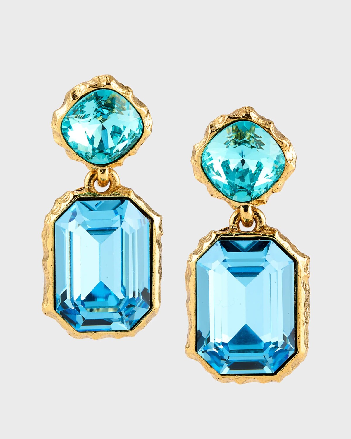 

Классические серьги-капли с кристаллами Oscar de la Renta, цвет Aquamarine