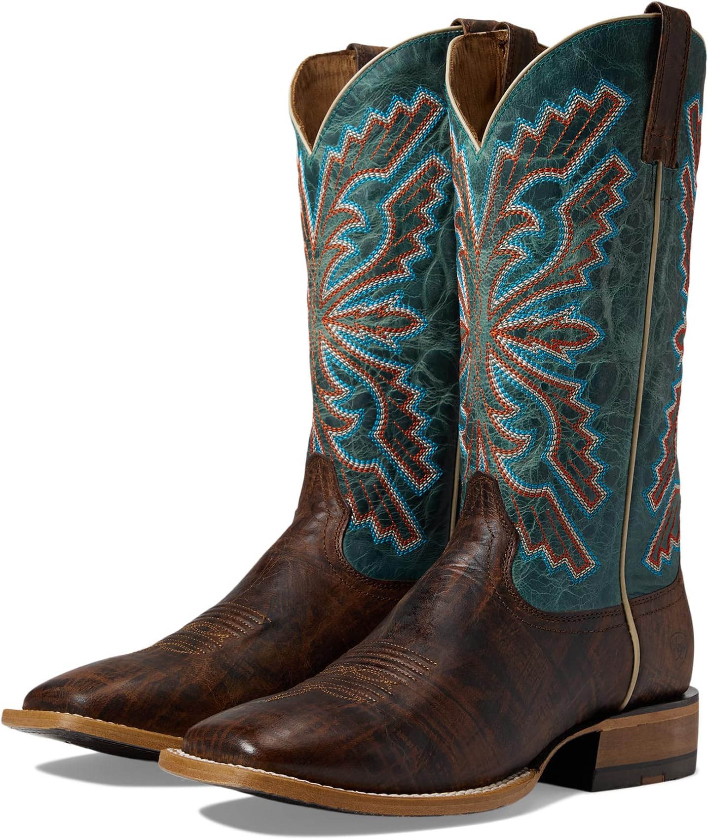 Ковбойские сапоги Sting Western Boots Ariat, цвет Burnt Brown/Antique Teal ковбойские сапоги sport big country western boots ariat цвет tortuga black