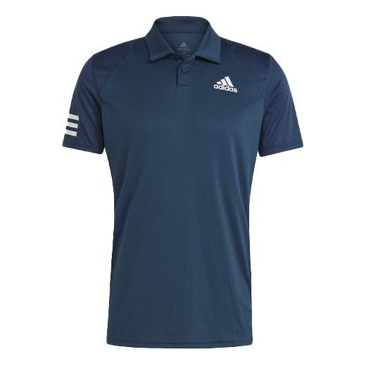 Футболка adidas Club 3str Tennis Casual Sports Short Sleeve Polo Shirt Navy Blue, синий