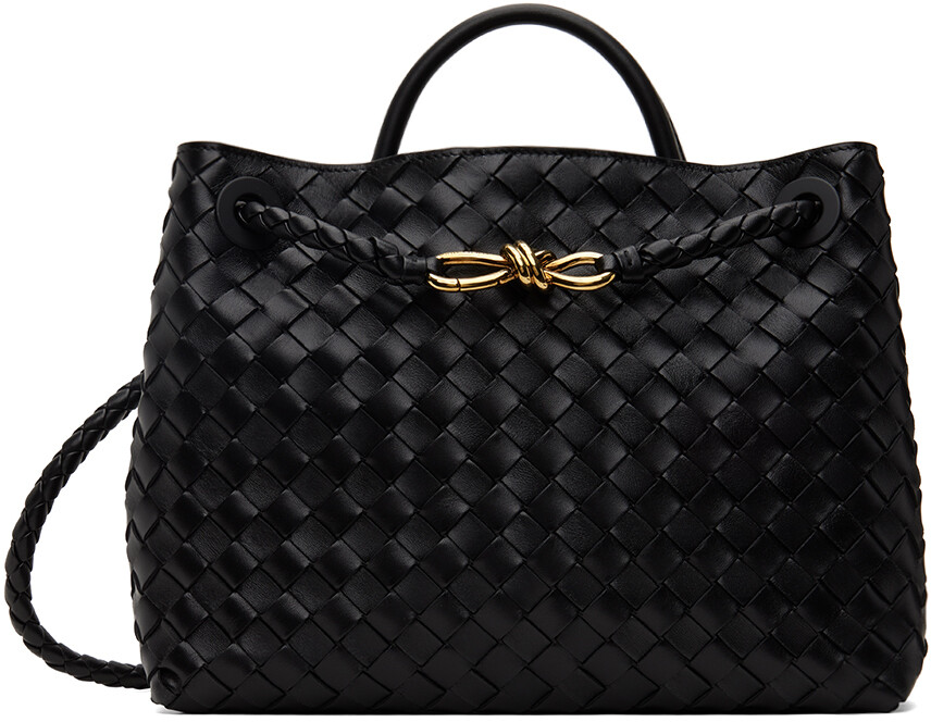 

Черная сумка Andiamo среднего размера Bottega Veneta, цвет Black/Brass