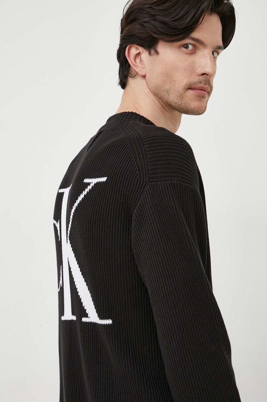 

Хлопковый свитер Calvin Klein Jeans, черный