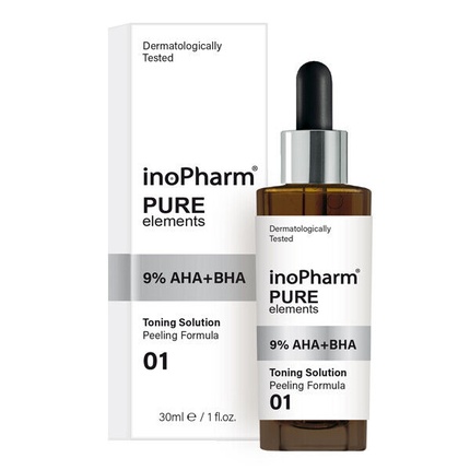 9% ферментный пилинг для лица Aha + Bha, обычная сыворотка для кожи, Inopharm