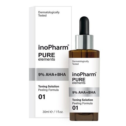 

9% ферментный пилинг для лица Aha + Bha, обычная сыворотка для кожи, Inopharm