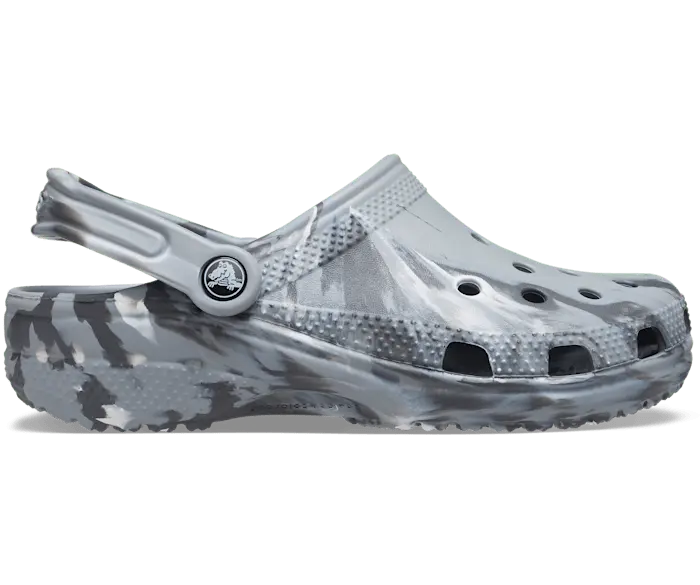 

Классические мраморные сабо Crocs мужские, цвет Light Grey / Multi