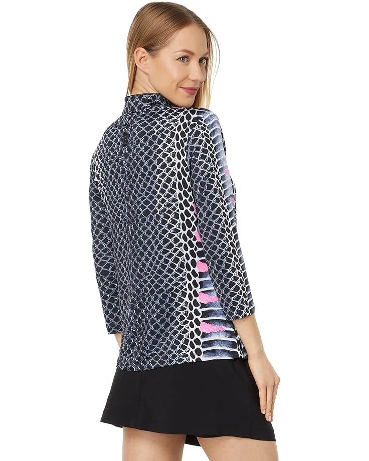 

Топ Jamie Sadock Serpent Print Long Sleeve Top, цвет Jet