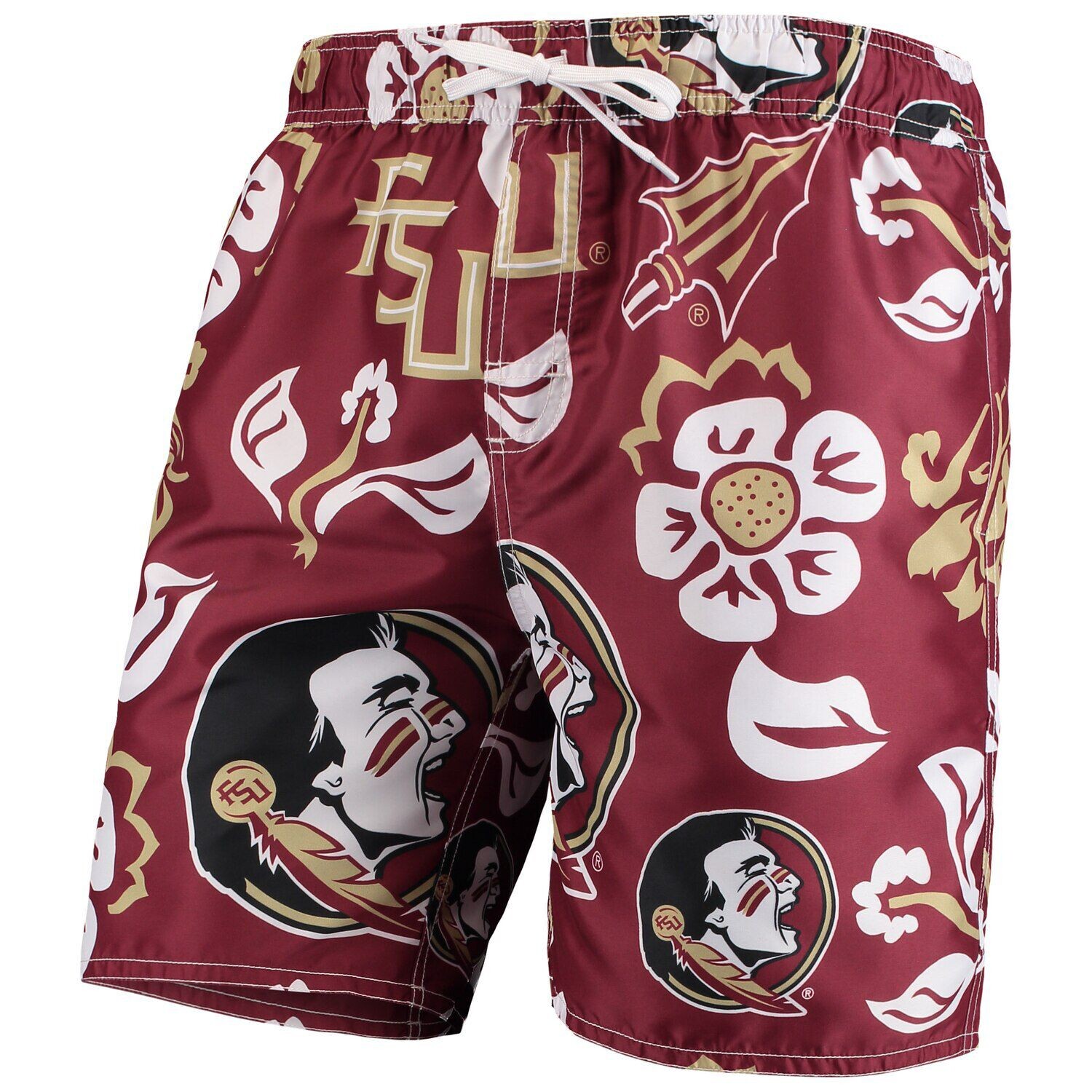 

Мужские плавки Wes & Willy Garnet Florida State Seminoles с цветочным принтом для волейбола