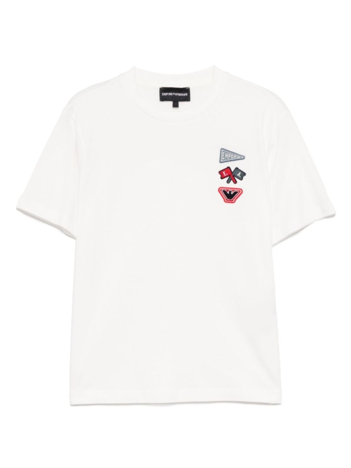 

Футболка с нашивкой-логотипом Emporio Armani Kids, белый