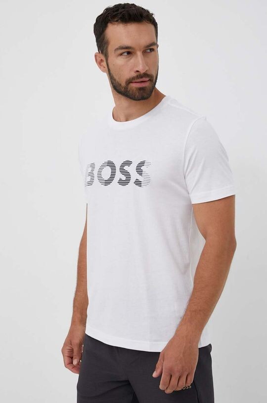 

Хлопковая футболка Boss, белый