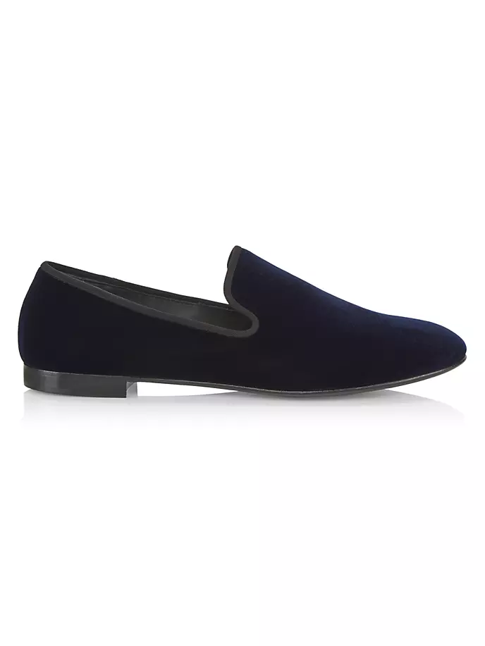 

Бархатные слипоны Giuseppe Zanotti, темно-синий