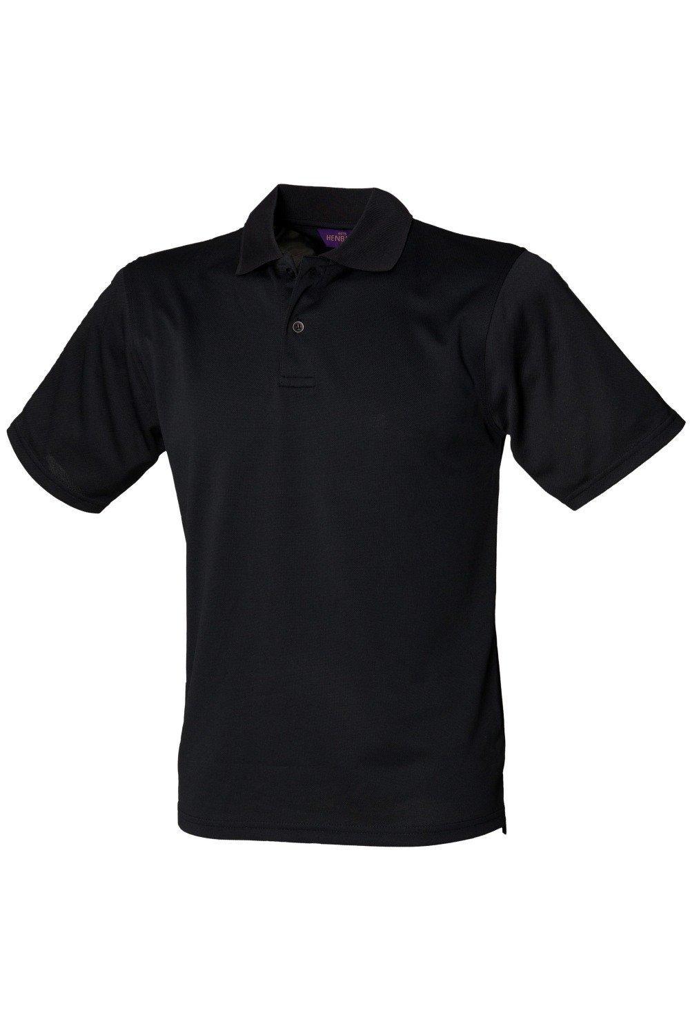 Рубашка поло Coolplus из пике Henbury, черный рубашка твое с принтом 42 размер