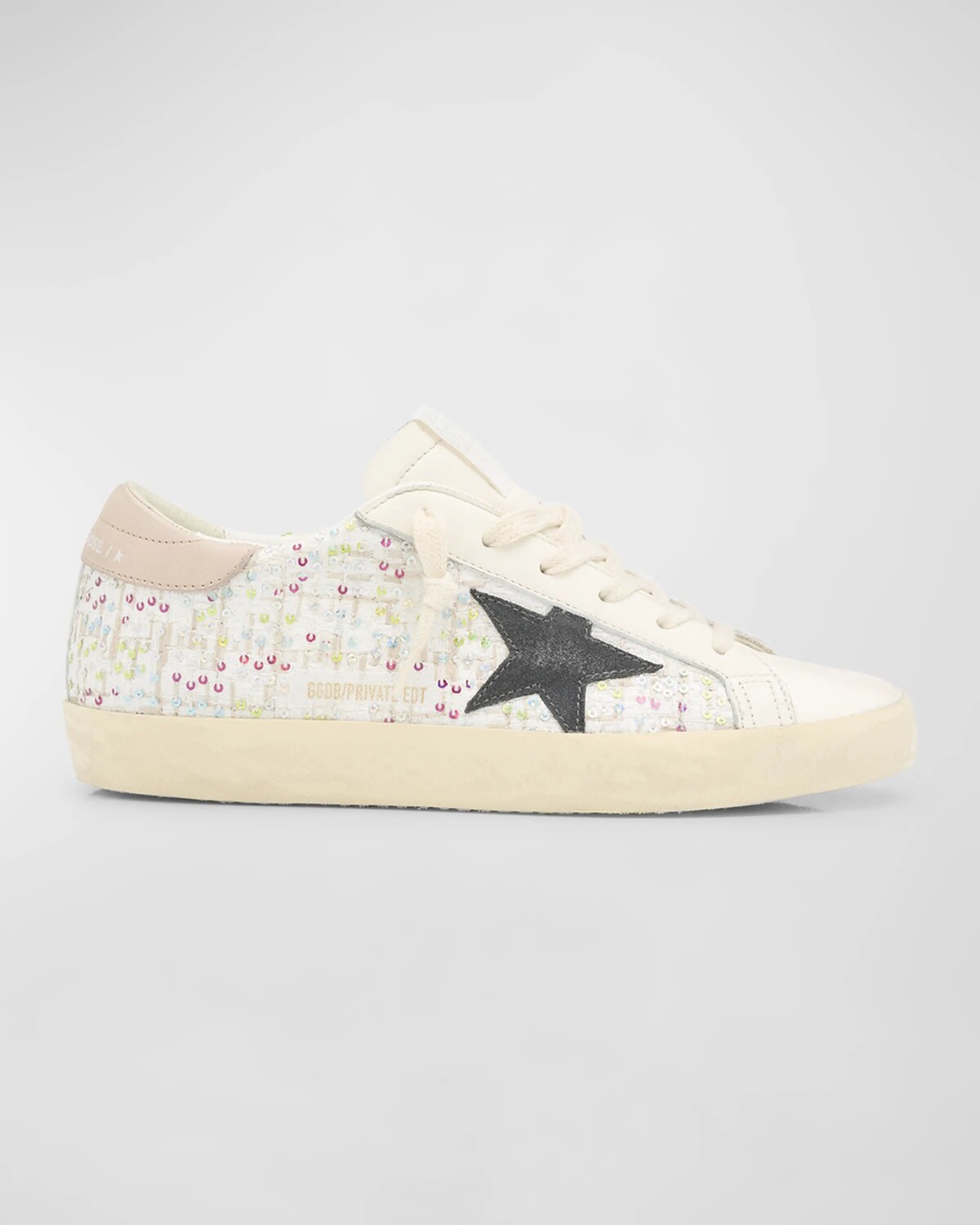 

Кожаные низкие кеды Superstar с пайетками Golden Goose, цвет Multicolor White Asphalt