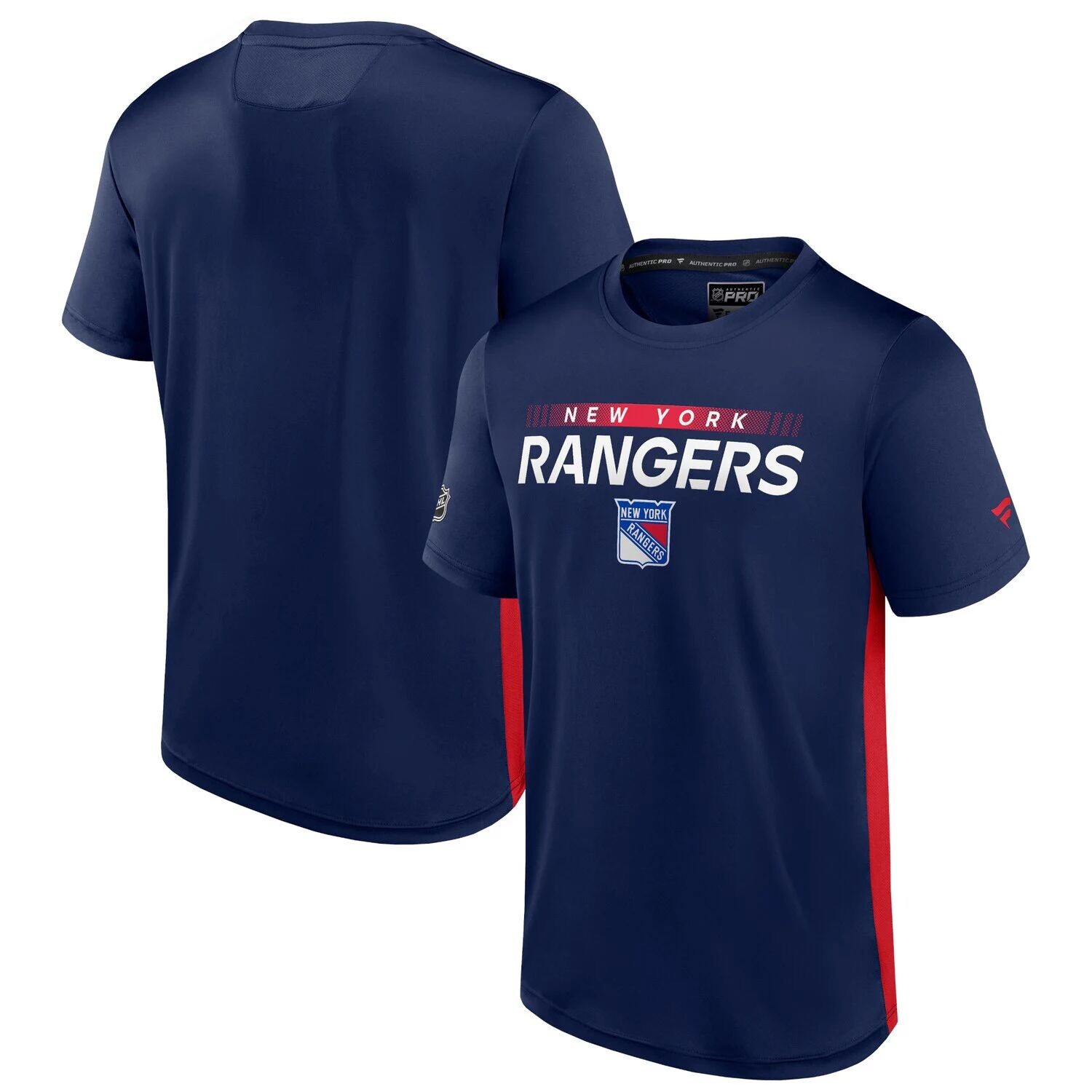 

Мужская темно-красная футболка Fanatics с логотипом New York Rangers Authentic Pro Rink Tech, Красный