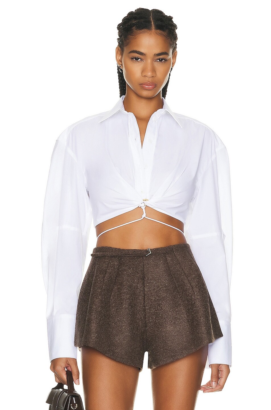 

Топ Jacquemus La Chemise Plidao, белый