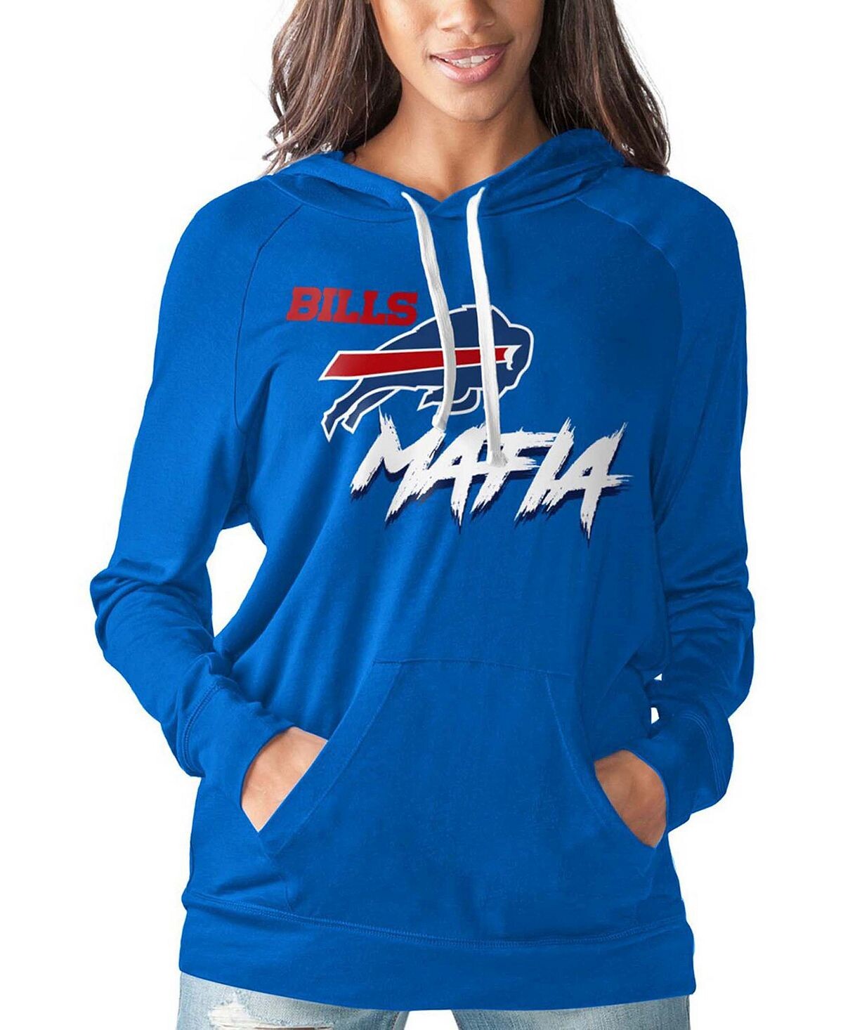 

Женский пуловер с капюшоном перед игрой Royal Buffalo Bills Bills Mafia Touch by Alyssa Milano