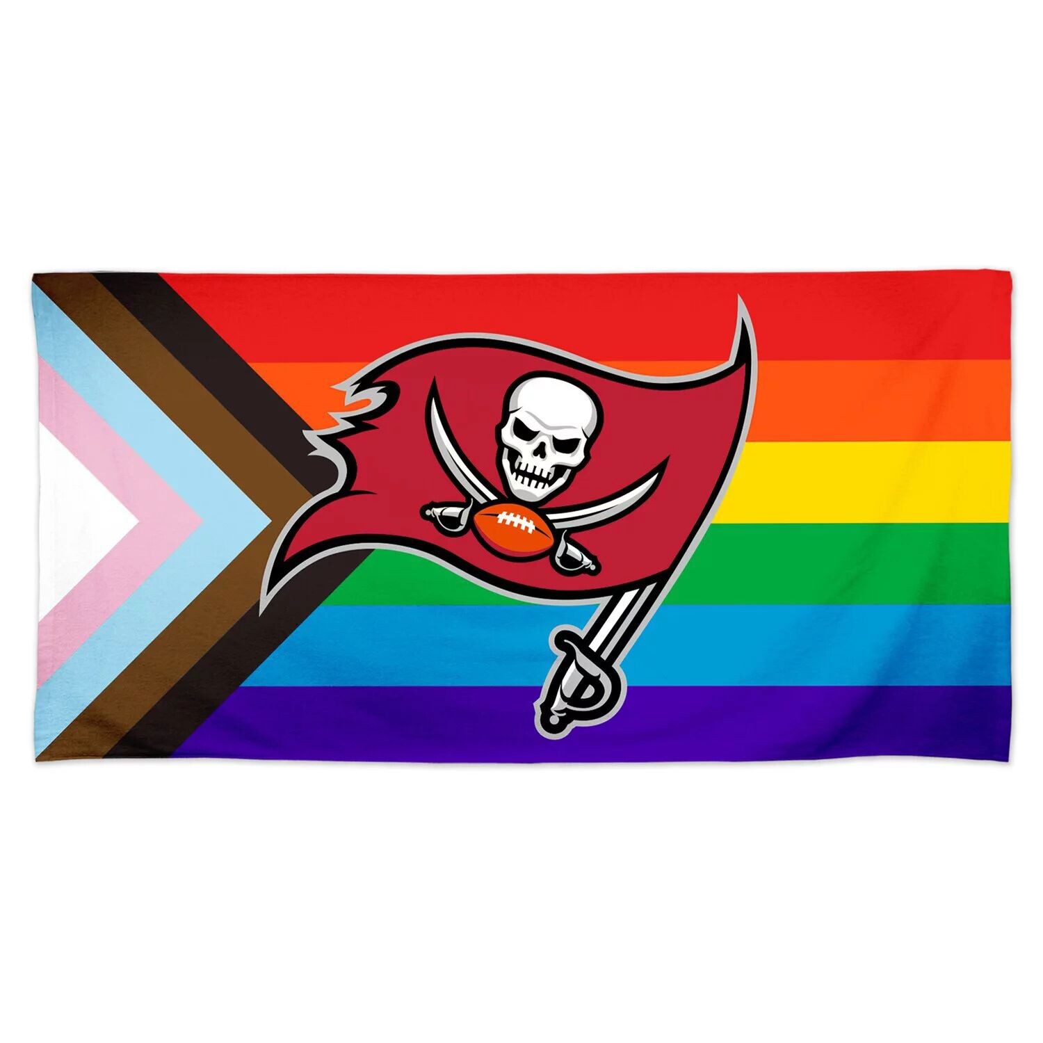 

WinCraft Tampa Bay Buccaneers Пляжное полотенце Pride Spectra 30 x 60 дюймов